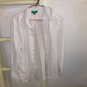 White button up blouse